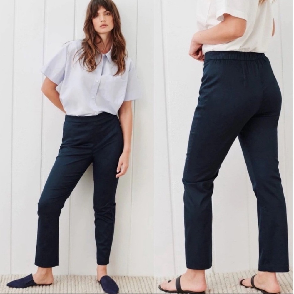Jenni Kayne NWT Weekender Slim Trousers Women's Small Navy Work Casual